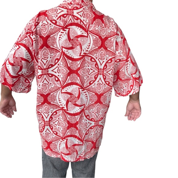 Manuhealii men’s shirt full button rayon 2XL - Picture 6 of 7